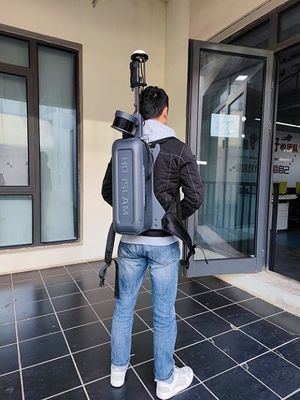 3D lidar tenuto in mano HiSLAM per spazio interno che esplora e che modella